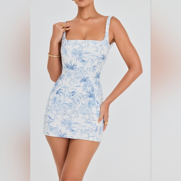 purple and white mini dress Varney Frill Mini Dress White / Purple Floral